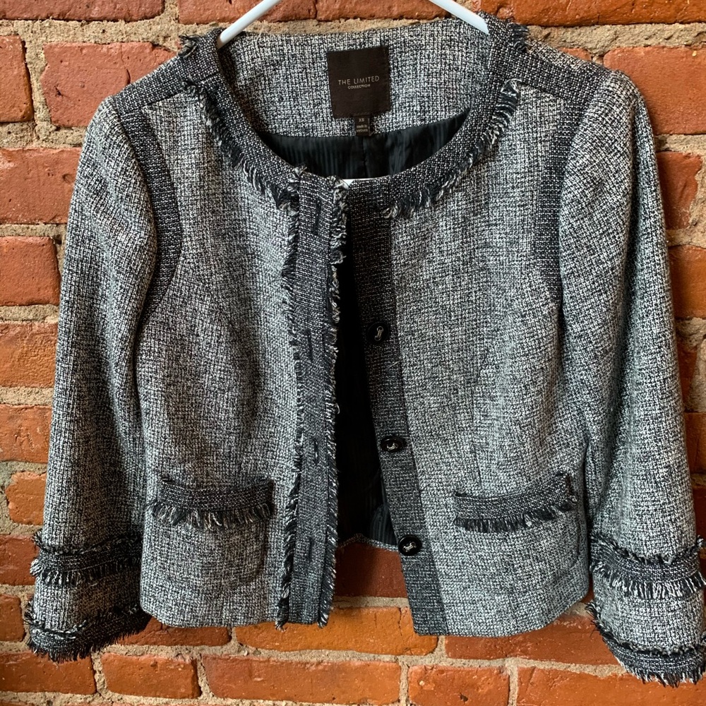 Tweed shirt waisted jacket